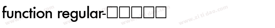 function regular字体转换